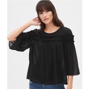 GAP RUFFLE BLOUSE🖤